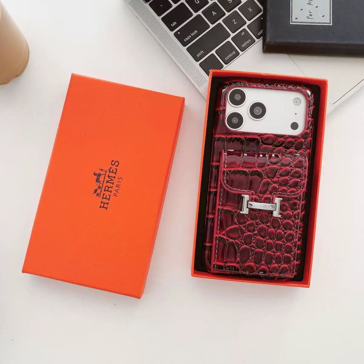 Crocodile Luxe Deri Kartlıklı Premium Kılıf