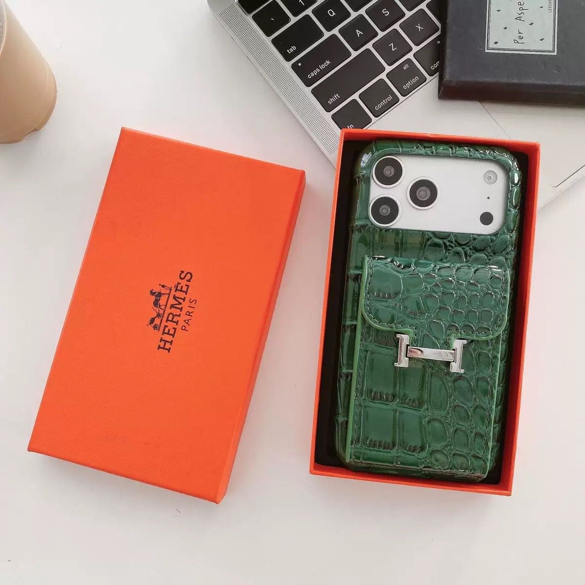 Crocodile Luxe Deri Kartlıklı Premium Kılıf