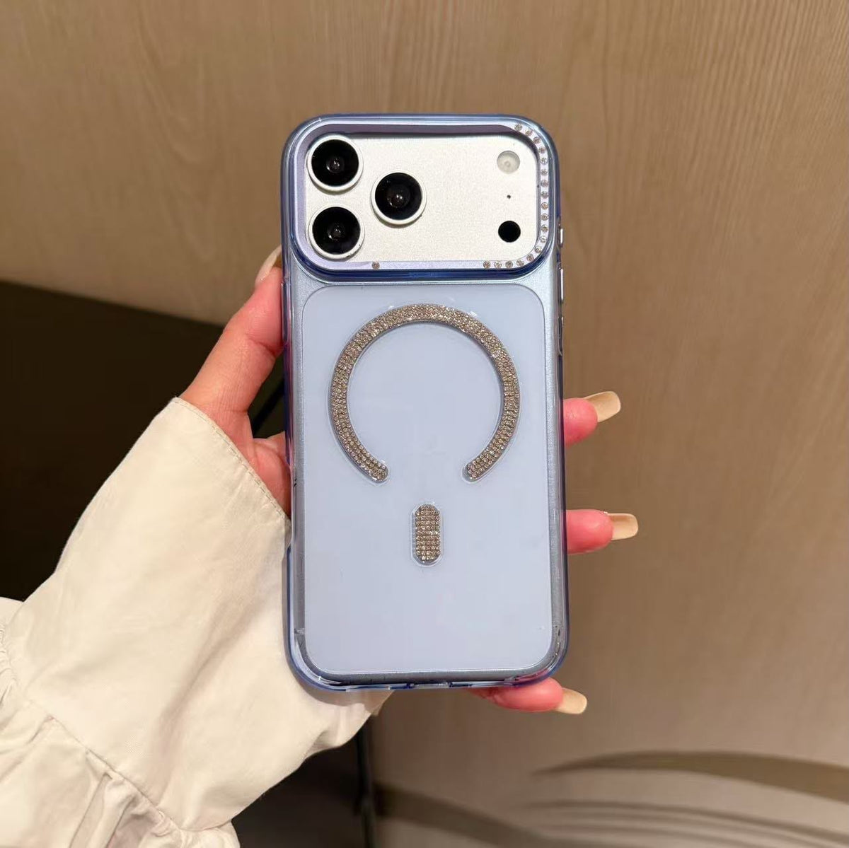 Crystal Aura Taşlı M‑Safe Silikon Kılıf