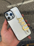 MyPhoneCase Kişiye Özel El Geçmeli Premium Telefon Kılıfı ve 2 adet metal aksesuar (harf veya sembol) - Beyaz