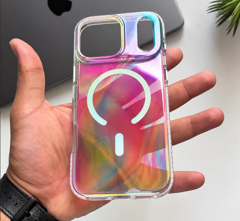 Puloka Luxury Hologramlı Magsafe Özellikli Kılıf - Yeşil