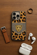 Tüylü Leopar Diamond Luxury Kılıflar